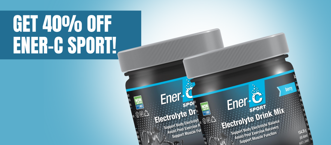 Two tubs of Ener-C Sport Electrolyte Drink Hydration Mix